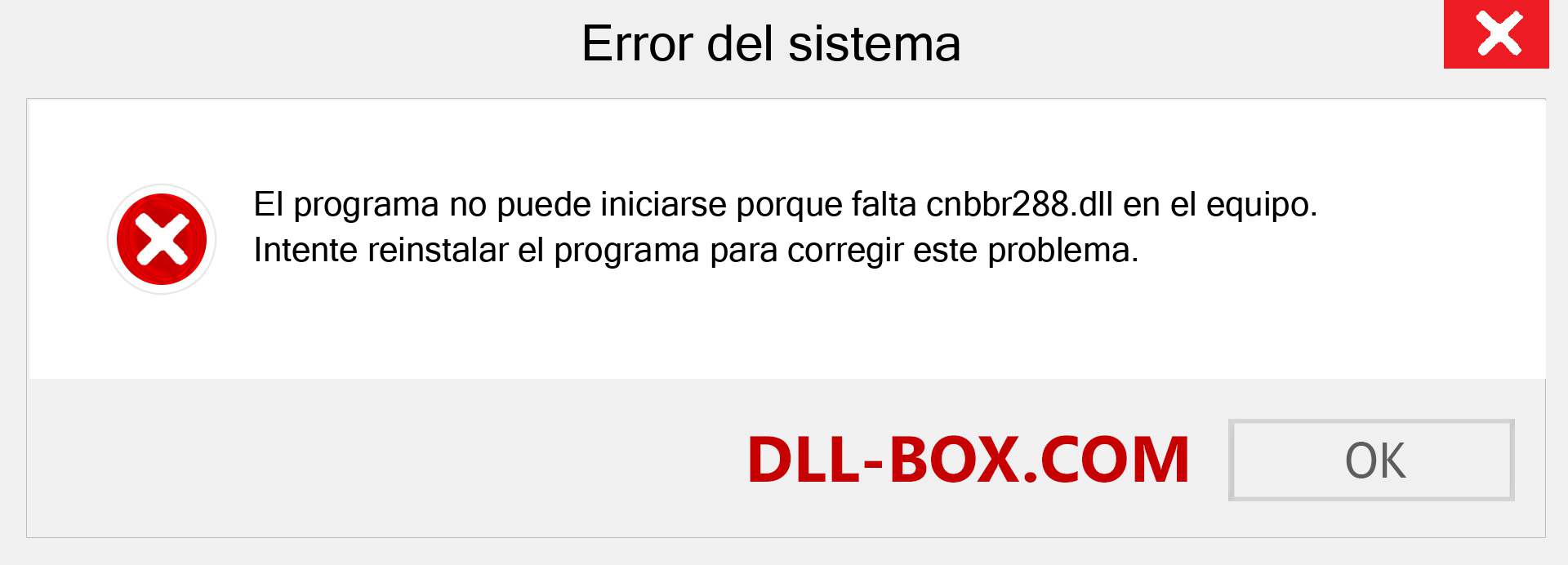 ¿Falta el archivo cnbbr288.dll ?. Descargar para Windows 7, 8, 10 - Corregir cnbbr288 dll Missing Error en Windows, fotos, imágenes